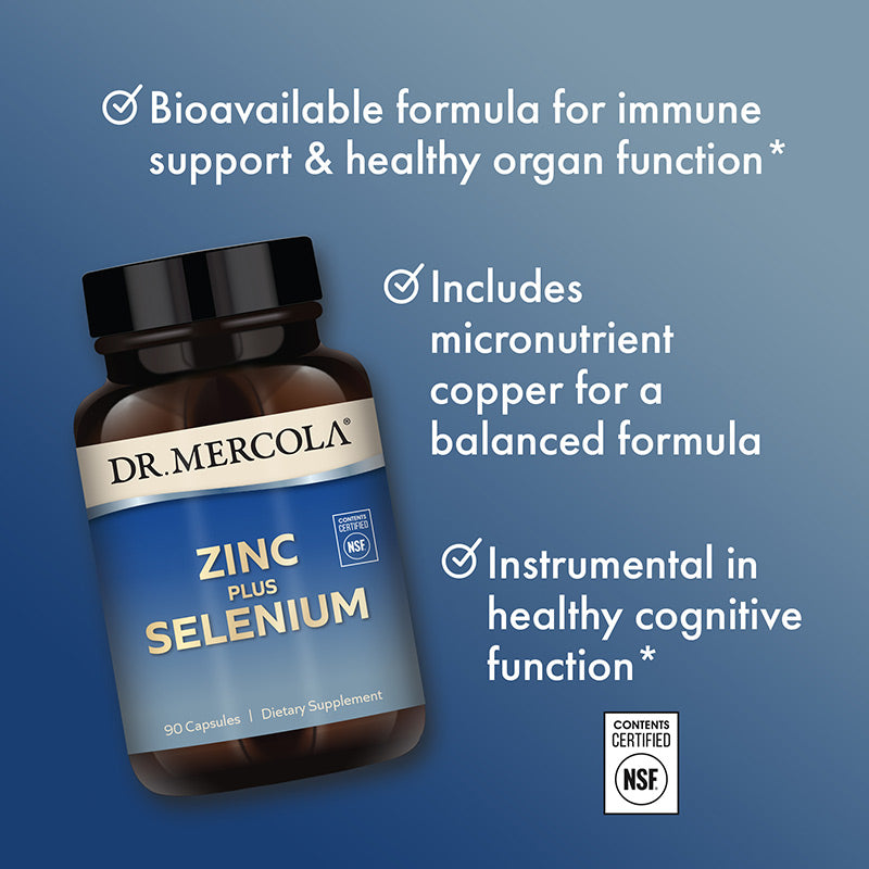 Dr. Mercola Zinc plus Selenium, 90 capsules