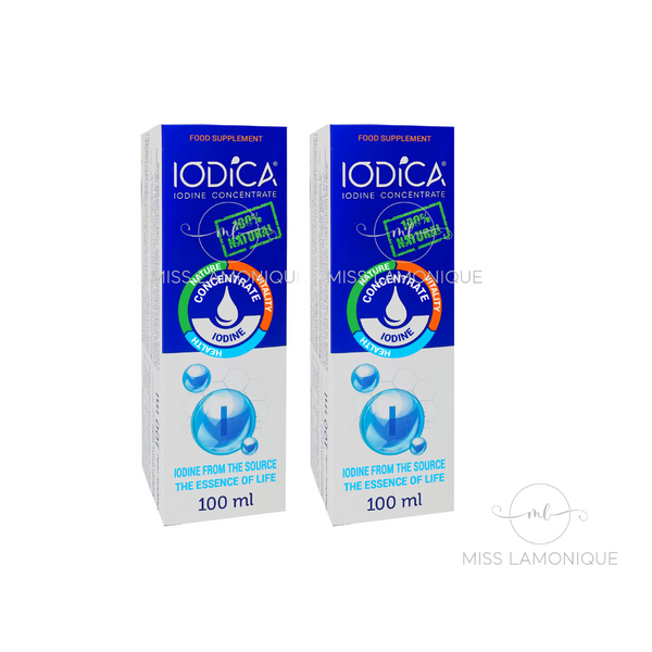 2 x 100 ml 5% OFF Iodica Natural Iodine Concentrate 100 ml - glass