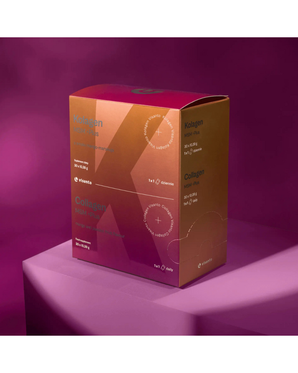 VISANTO COLLAGEN MSM +PLUS mango and passion fruit flavour, 30 x 10,39 g powder sachets - J. ZIEBA