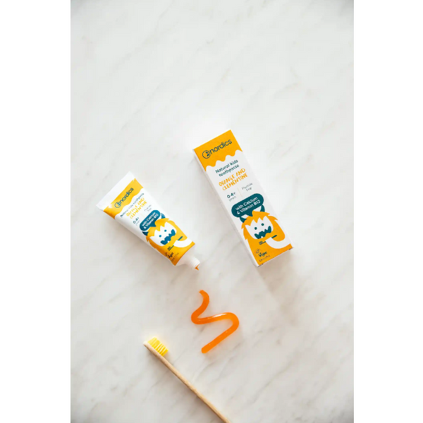 Nordics Natural Toothpaste for children with orange and clementine flavour, FLUORIDE-FREE