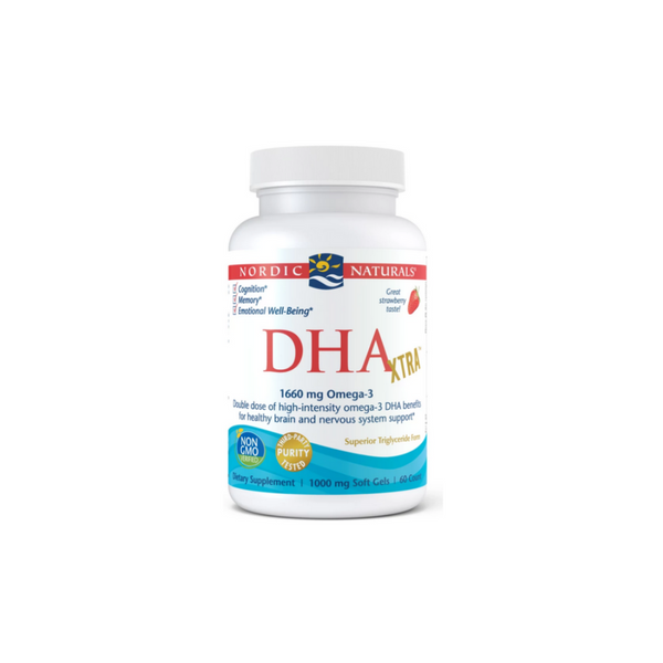 Nordic Naturals DHA Xtra 1660mg, 60 Softgels, (Strawberry)