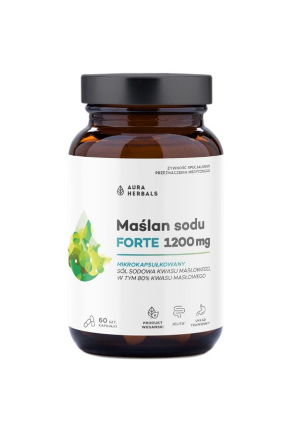 Aura Herbals Sodium butyrate FORTE 1200 mg, microencapsulated, 60 capsules