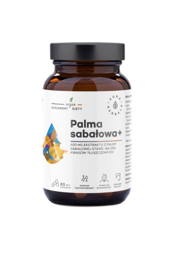 Aura Herbals SAW PALMETTO + MACA Nettle Zinc URINARY TRACT FERTILITY, 60 capsules