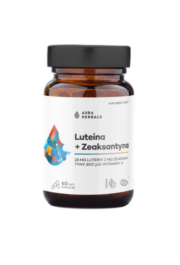 Aura Herbals LUTEIN + ZEAXANTHIN Vitamin A, EYES VISION, 60 capsules