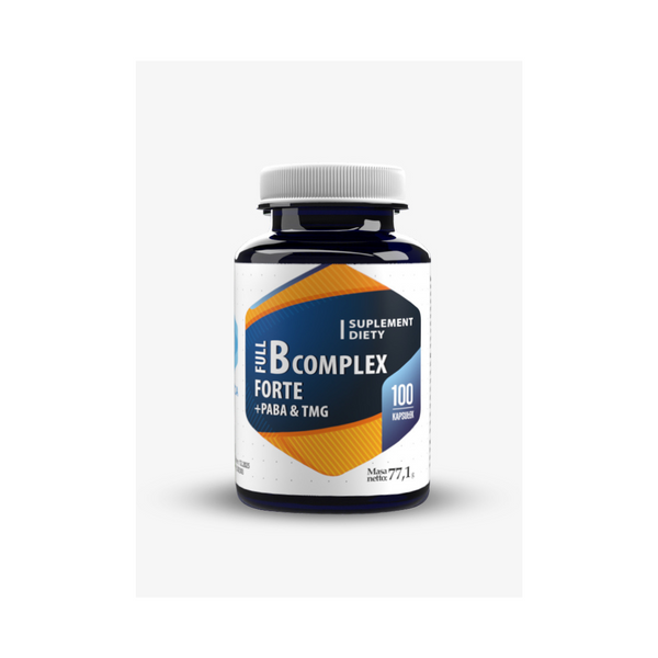 Hepatica Vitamin B Complex Forte + PABA TMG , 100 capsules
