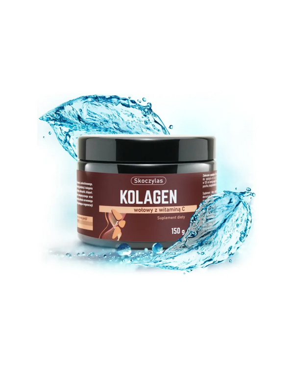 Skoczylas New BEEF COLLAGEN with VITAMIN C, powder 150g, JOINTS BONES Hair SKIN