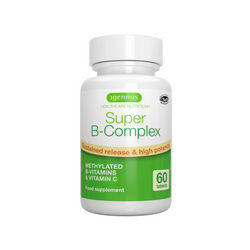 Igennus Super B-Complex, Methylated Vitamin B Complex tablets with Folate, 60 capsules