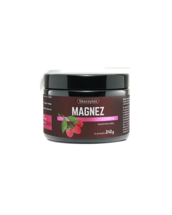 Skoczylas New MAGNESIUM WITH RASPBERRY powder, 240 g