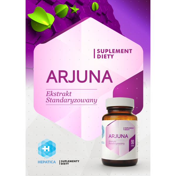 Hepatica ARJUNA Naturalny koenzym Q10 z migdałów, 90 kapsułek