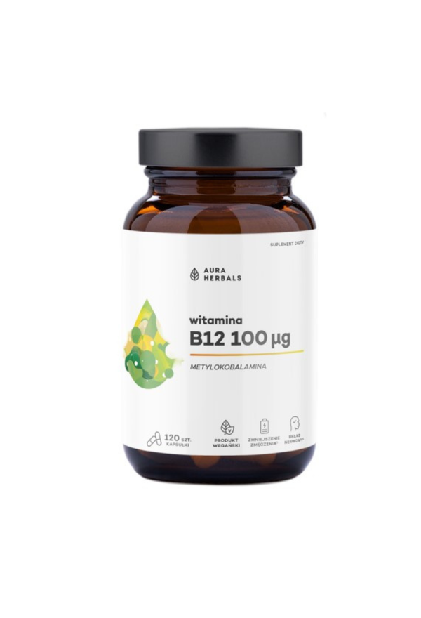 Aura Herbals Vitamin B12 100 µg, methylcobalamin 120 capsules