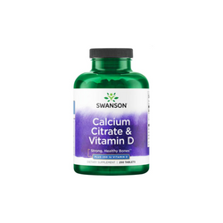 Swanson Calcium citrate & Vitamin D-3, 250 capsules