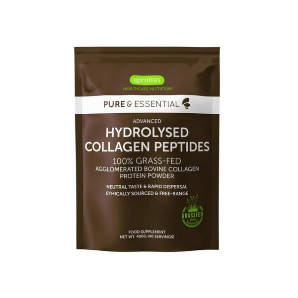 Igennus Hydrolysed Collagen Peptides – 100% Grass-fed Bovine Collagen Protein Powder, 400g (40 servings)