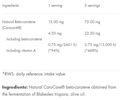 Aliness BETA CAROTENE drops Pro vitamin A 30ml