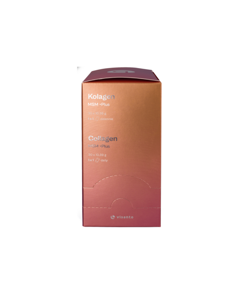 VISANTO COLLAGEN MSM +PLUS mango and passion fruit flavour, 30 x 10,39 g powder sachets - J. ZIEBA