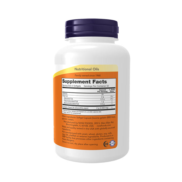 NOW Foods Pumpkin Seed Oil - 1000mg  - 200 softgels
