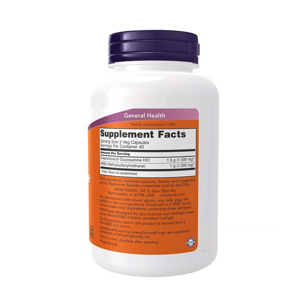 NOW Foods Glucosamine & MSM Vegetarian  - 120 vcaps