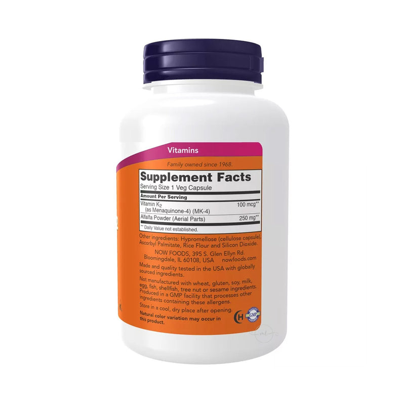 NOW Foods Vitamin K-2 - 100mcg  - 250 vcaps