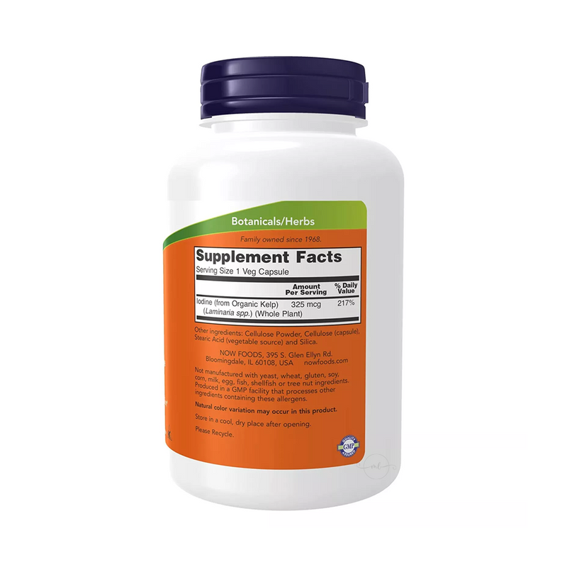 Now Foods KELP - natural iodine 325 mcg / 250 vegetarian capsules