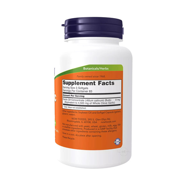 NOW Foods Garlic Oil - 1500mg  - 250 softgels