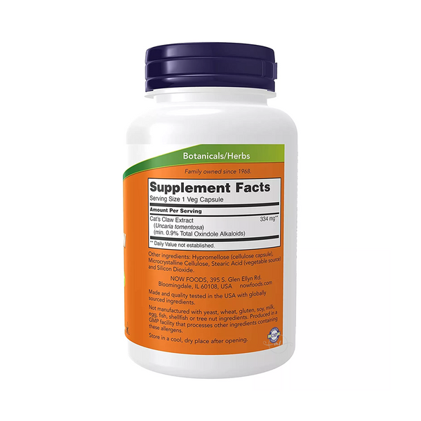 Now Foods CAT'S CLAW - extract 120 vegan capsules