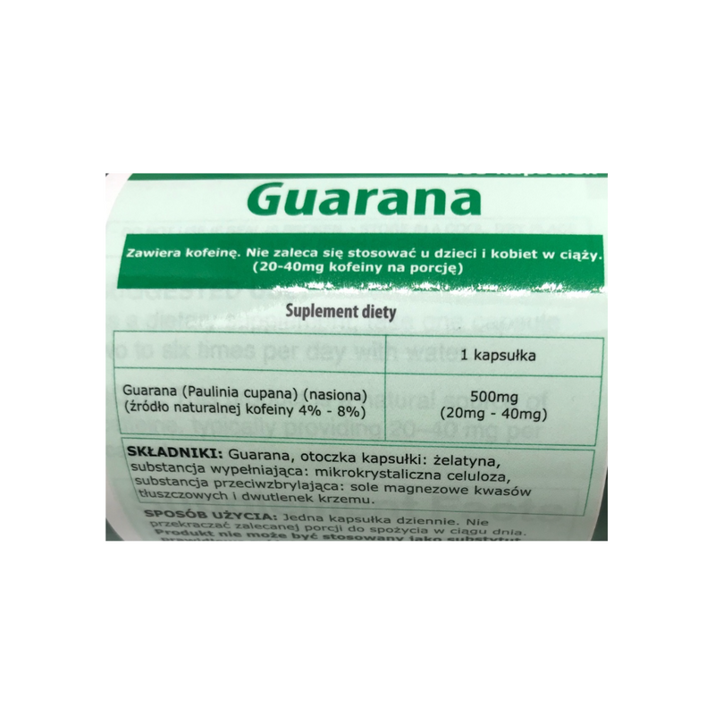 Swanson Guarana 500 mg / 100 capsules