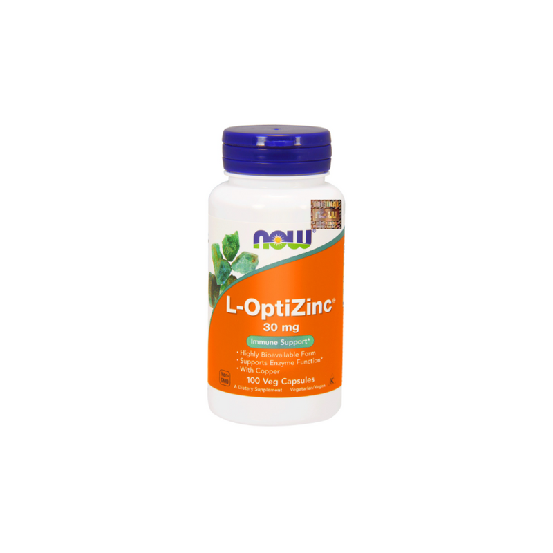 Now Foods L-OptiZinc 30mg ZINC AND COPPER, 100 veg capsules