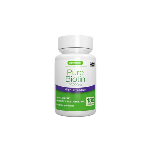 Igennus Pure Biotin 10,000mcg, 180 Capsules