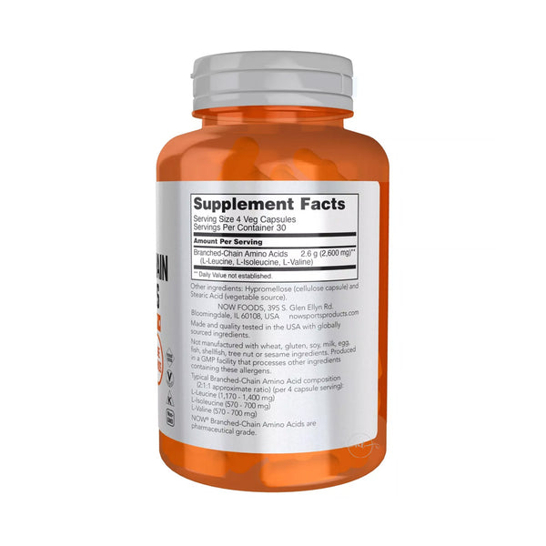 NOW Foods Branched-Chain Amino Acids  - 120 vcaps
