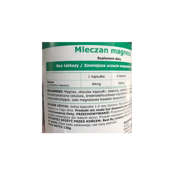 Swanson Magnesium Lactate, 120 capsules