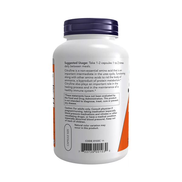 NOW Foods L-Citrulline - 750mg  - 180 vcaps