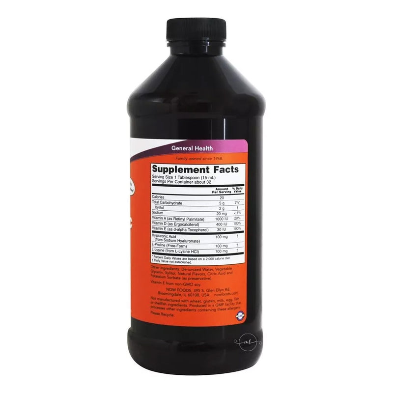 NOW Foods Liquid Hyaluronic Acid  - 473 ml.
