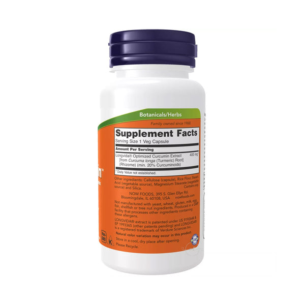 NOW Foods CurcuBrain, 400mg  - 50 vcaps