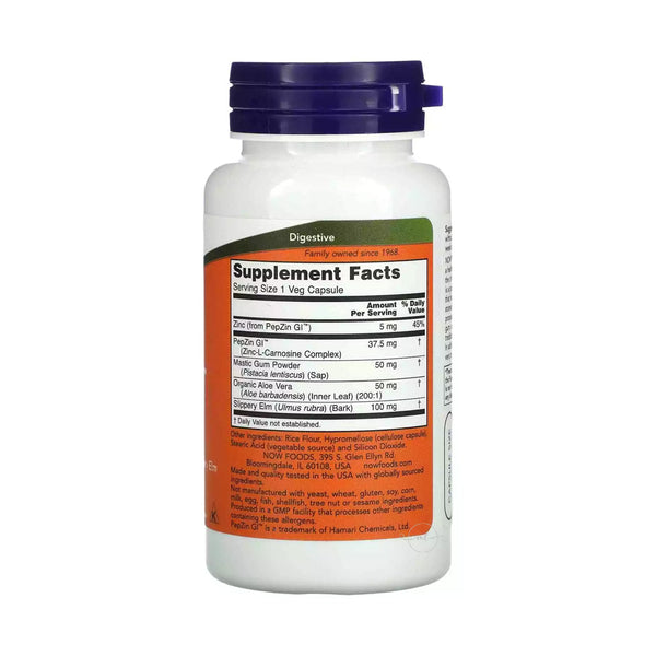 NOW Foods Gastro Comfort with PepZin GI  - 60 vcaps