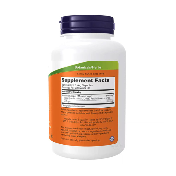 NOW Foods DOPA Mucuna - DOPA Mucuna  - 180 vcaps