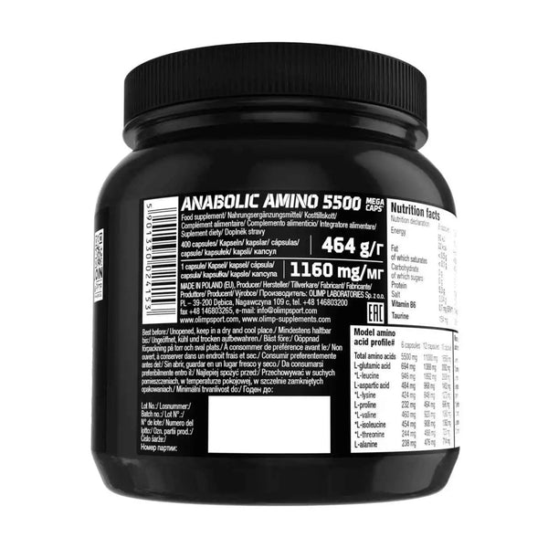 Olimp Nutrition Anabolic Amino 5500, Mega Caps  - 400 caps