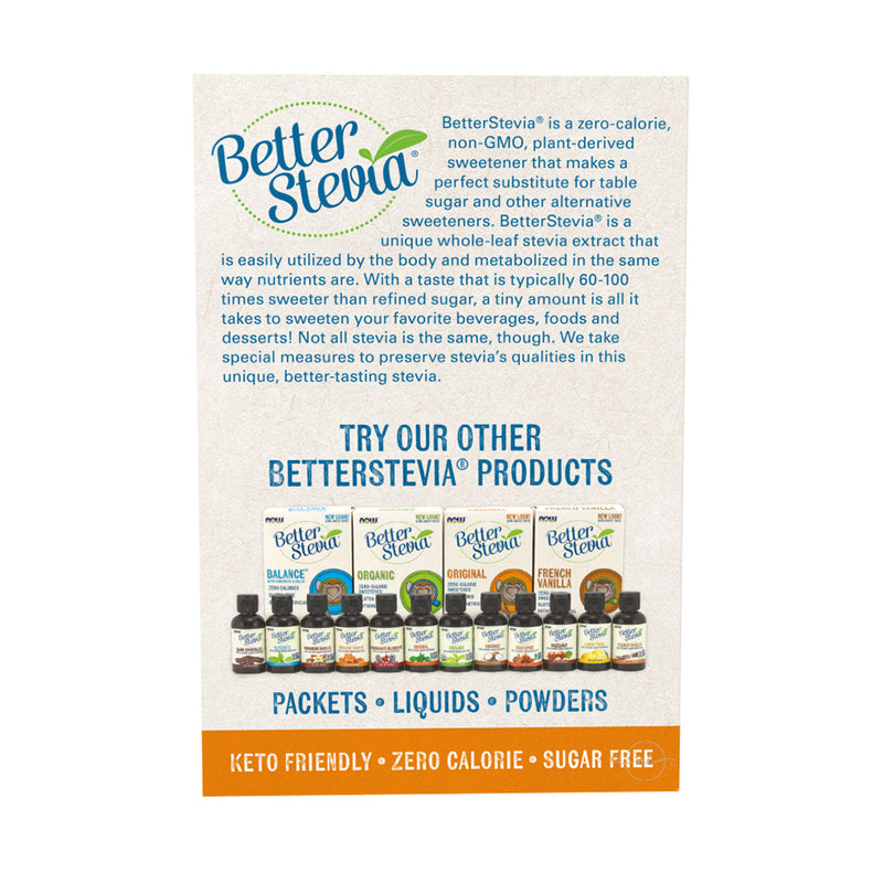 NOW Foods Better Stevia Packets - Original  - 100 packets