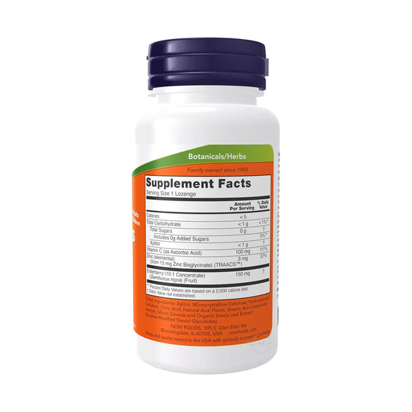 NOW Foods Sambucus Zinc-C  - 60 lozenges