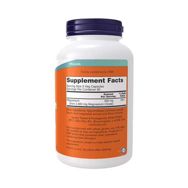 Now Foods Magnesium Citrate, 240 capsules