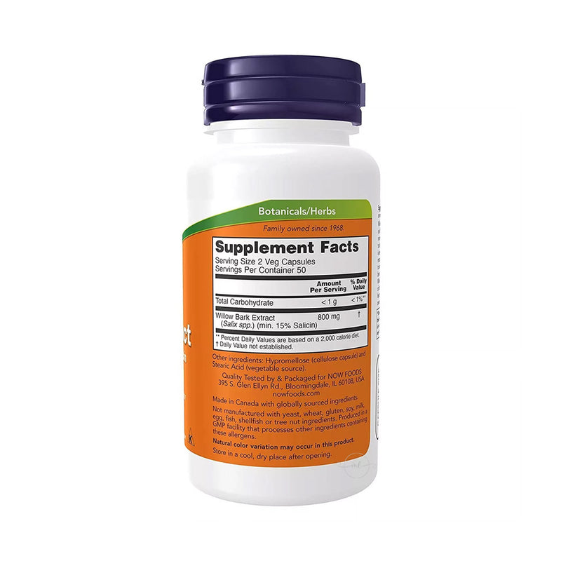 NOW Foods Willow Bark Extract, 400mg  - 100 caps