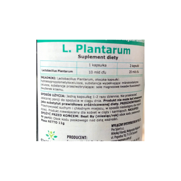 Swanson Probiotic L. Plantarum, 30 capsules