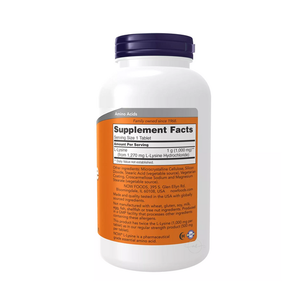 Now Foods L-Lysine 1000 mg / 250 tablets