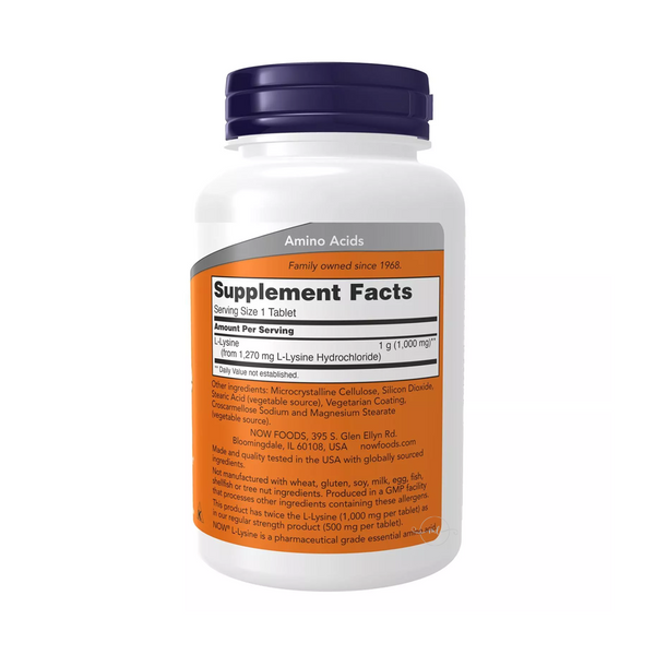 Now Foods L-Lysine 1000 mg 100 tablets