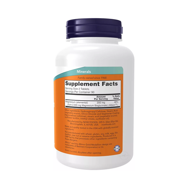 Now Foods Magnesium bisglycinate 100 mg / 180 tablets