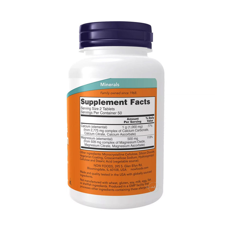 Now Foods Calcium and Magnesium 100 tablets