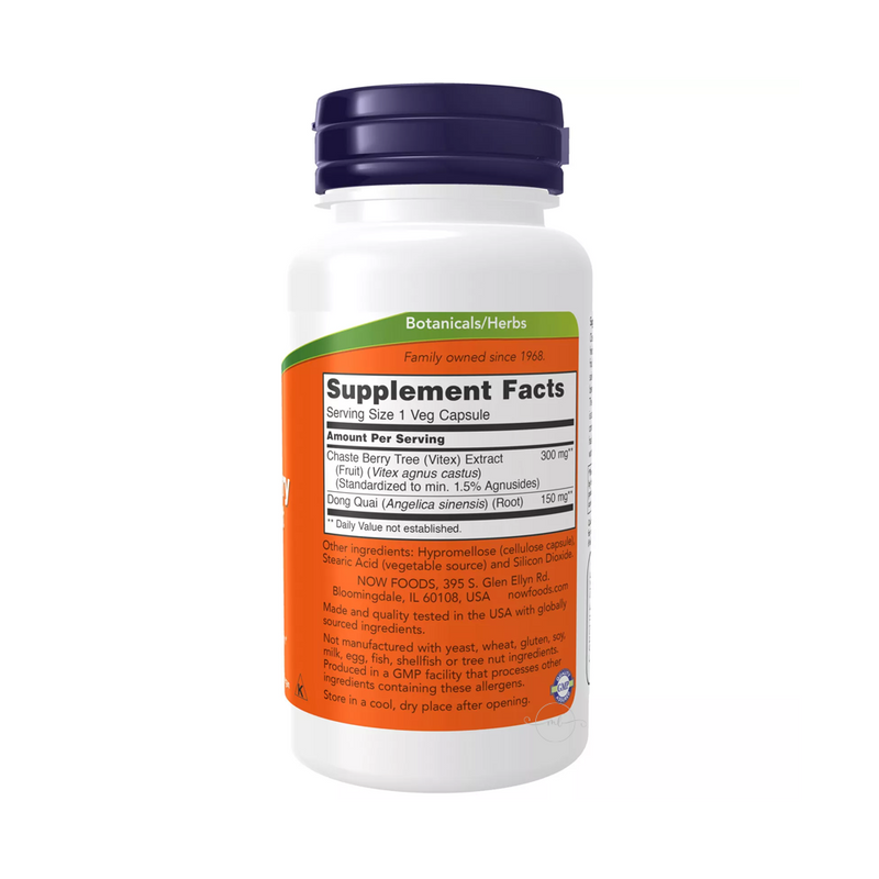 Now Foods Chaste Berry Vitex Extract 300 mg – Women's health 90 vegetarian capsules