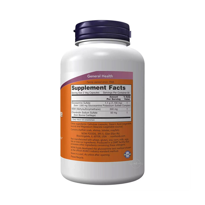 NOW Foods Glucosamine & MSM  - 180 vcaps
