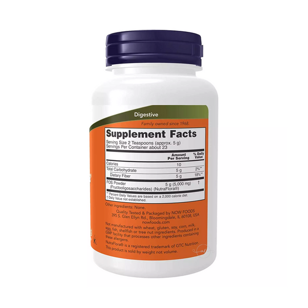 Now Foods NutraFlora® FOS powder (113g)
