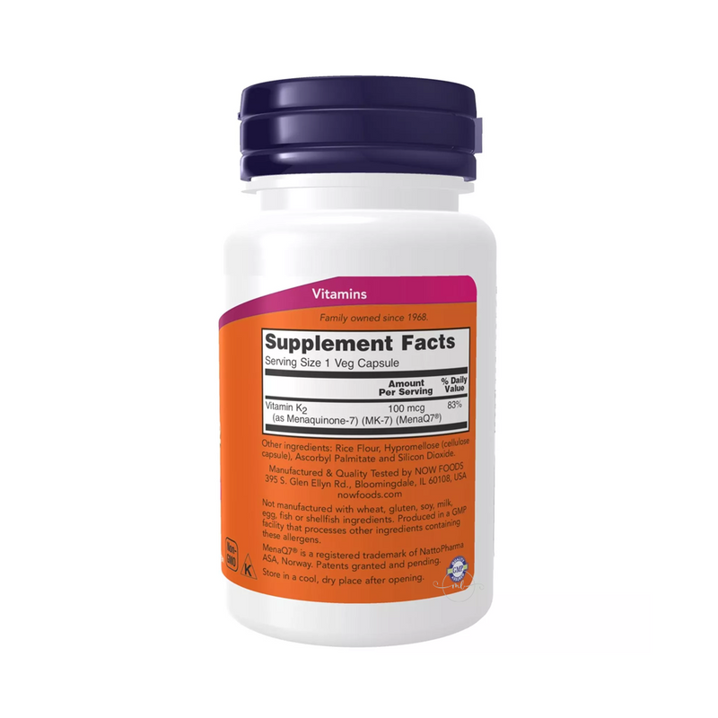 Now Foods Vitamin K2 Mk-7 60 vegetarian capsules