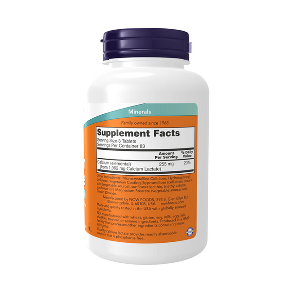 Now Foods Calcium Lactate - Calcium lactate 250 tablets