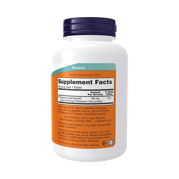 NOW Foods Potassium Gluconate - 99mg  - 250 tablets